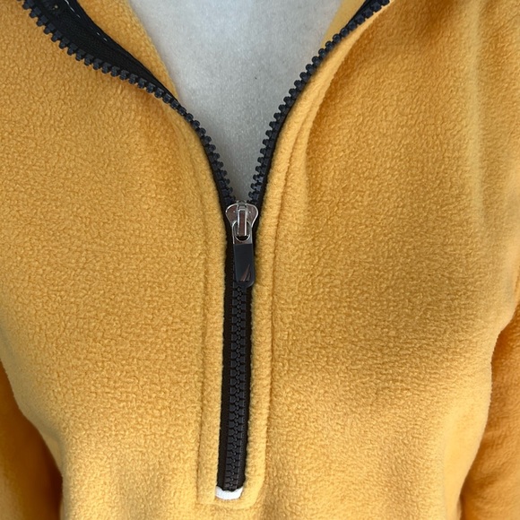 Nautica Women’s Quarter Zip Fleece Yellow Pullover, Size M - Picture 3 of 7